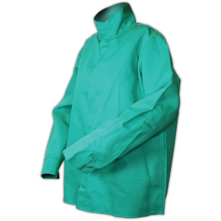 Magid Arc Clothing, Flame Resistant 100% Cotton, 9 oz., Snap Closure, Green, M 1530RF-M